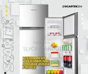 Vision Plus VDFD108D 108L Double Door Fridge