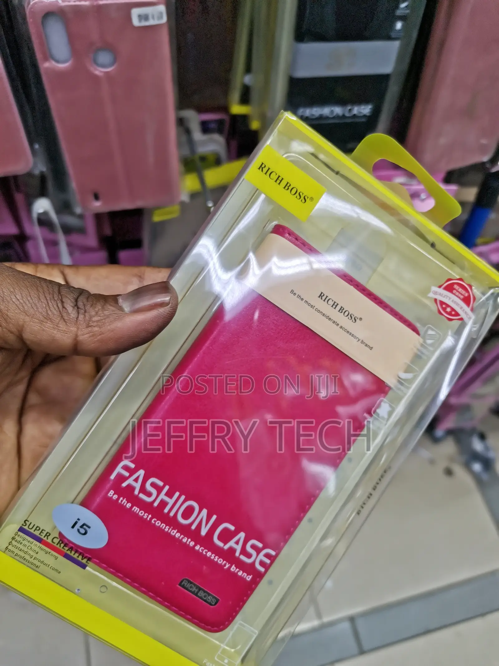 Universal Richboss Flip Case for Apple iPhone 5 -Pink