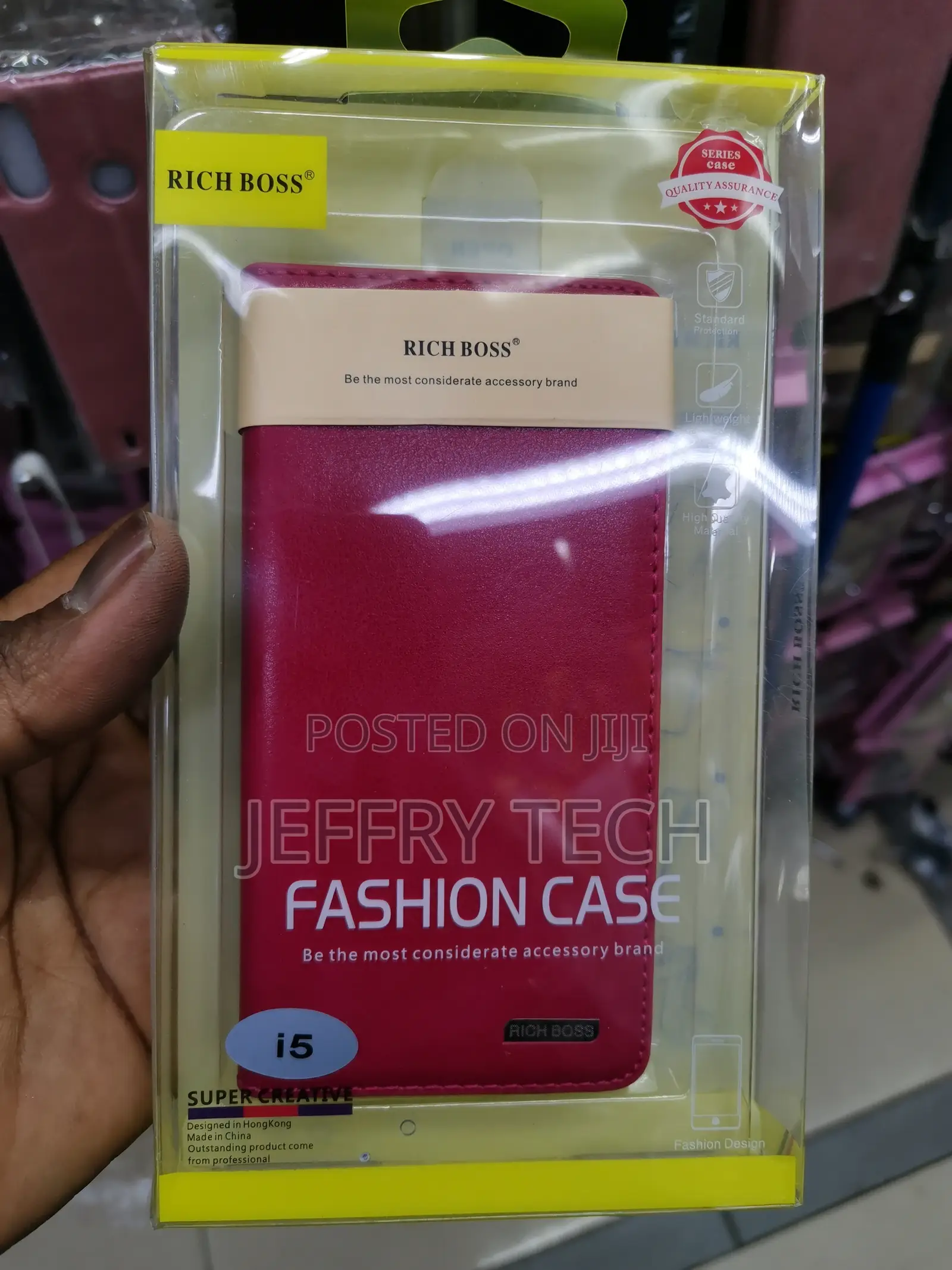 Universal Richboss Flip Case for Apple iPhone 5 -Pink