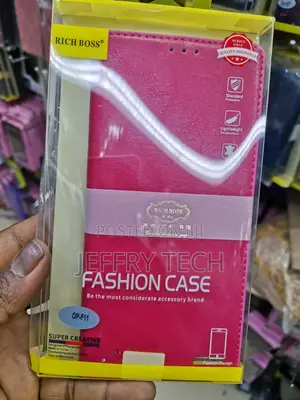 Universal Rich Boss Leather Flip Case for Oppo F11 - Pink