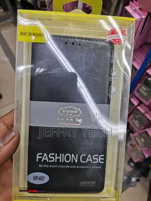 Universal Rich Boss Leather Flip Cover for Oppo A37-Black
