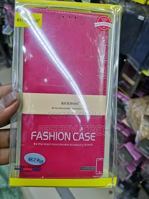 Universal Flip Case Rich Boss for Nokia 7 Plus -Pink