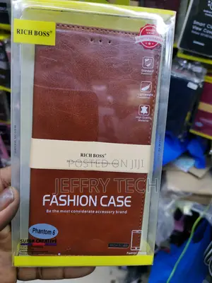 Universal Richboss Flip Case for Tecno Phantom 6-Brown