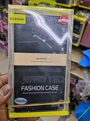 Universal Richboss Flip Cover for Tecno Phantom 6 Plus-Black