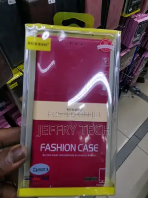 Universal Richboss Leather Flip Case for Tecno Camon X-Pink
