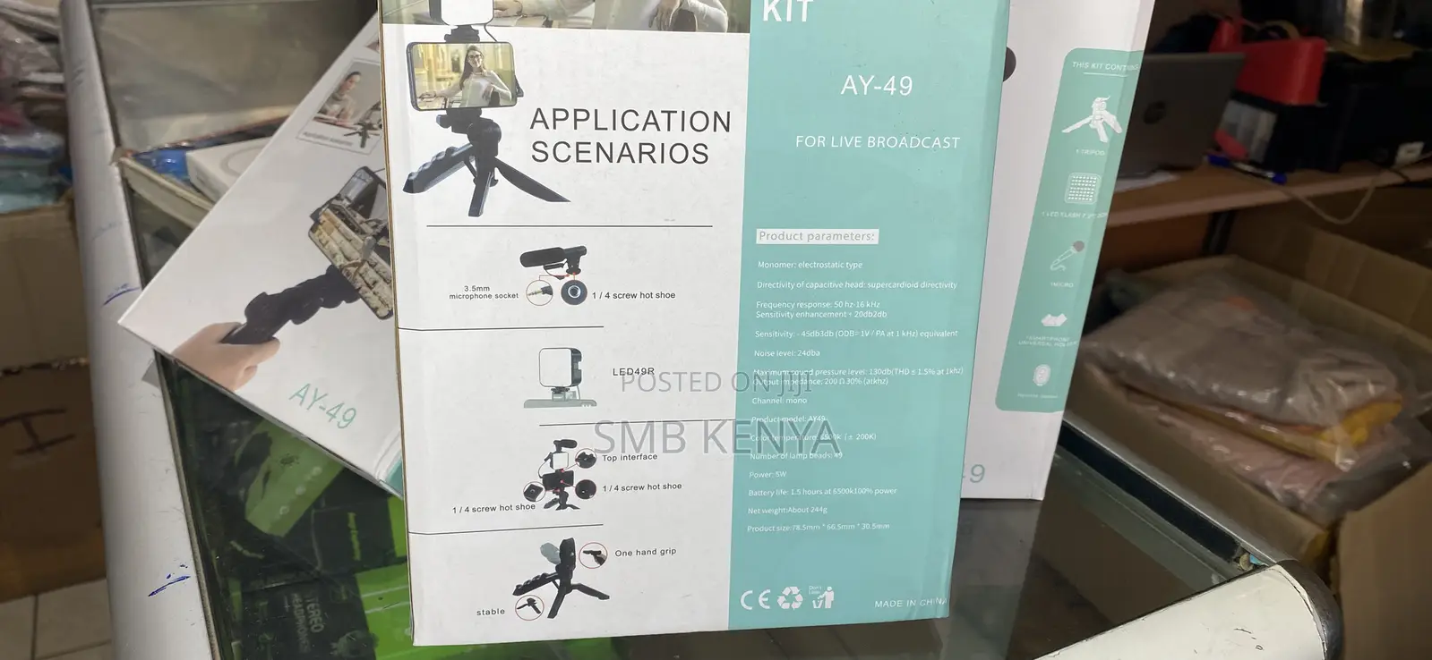 Vlogging Kit (Mic+Led Light+Tripod+Shutter)