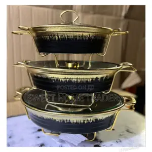 *3 PCS Ceramic Chaffing Dishes *
