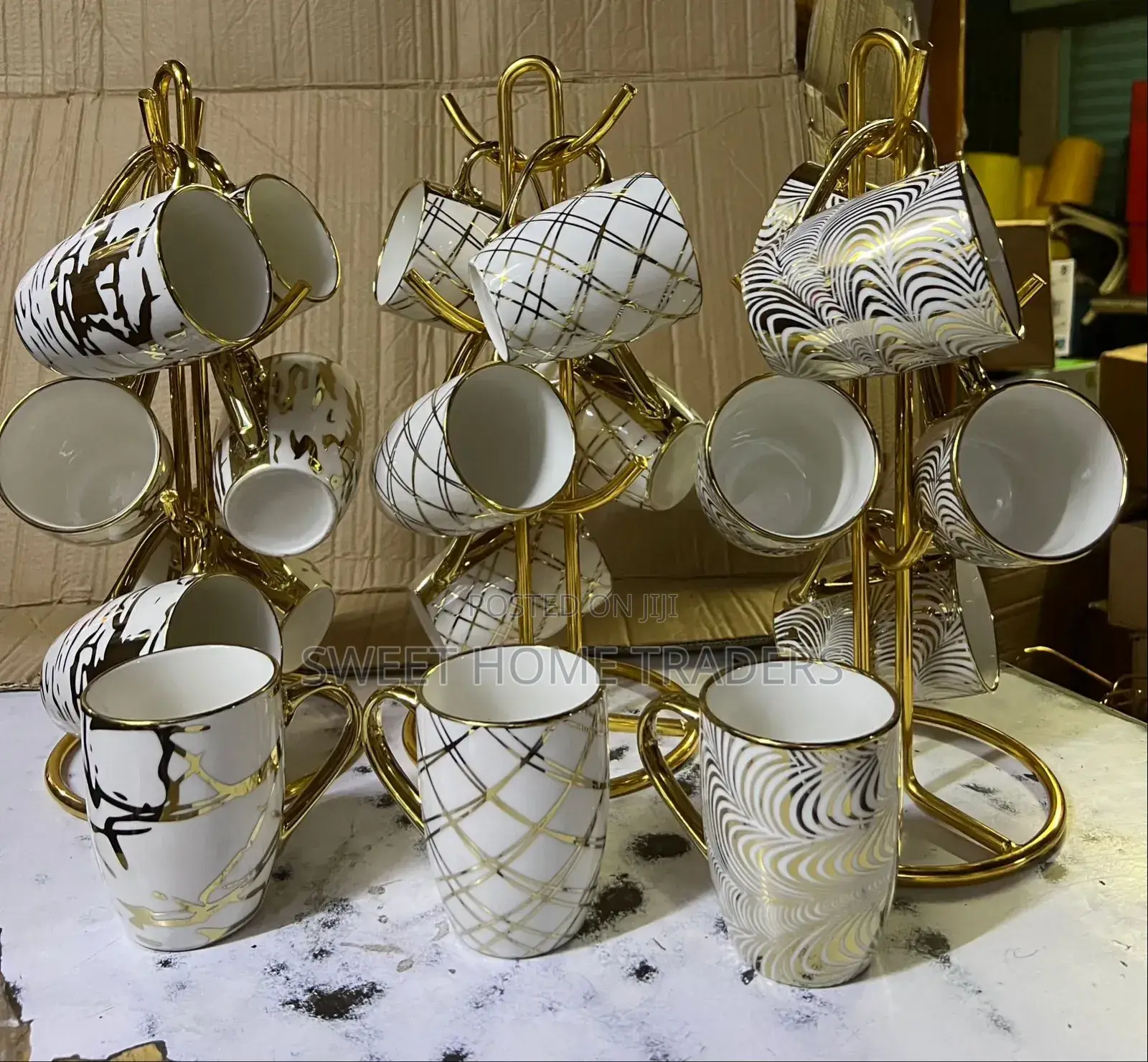 6 PCS Ceramic Mugs 330 Ml White