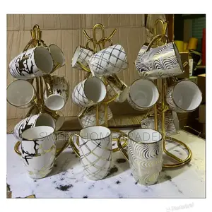 **6 PCS Ceramic Mugs 330 Ml White **