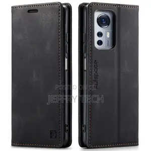 Xiaomi Mi 12 RFID Retro Flip Leather Wallet Case Black