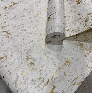 White and Gold 3D Wallpaper