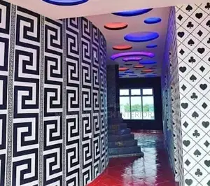 White Black Versace 3D Wallpaper