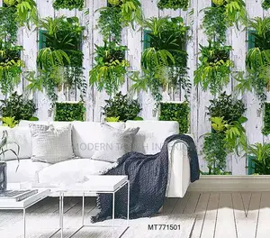 Green Floral 3d Wallpaper