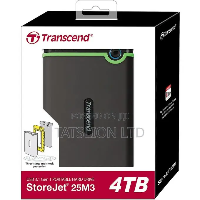 Transcend External Hard Drive - 4tb - Usb 3.0
