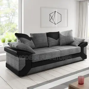 Classic Back and Grey 3 Seater Sofa