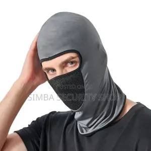 Grey Full Face Balaclava Ski Mask With Filter Mesh Hat Gray