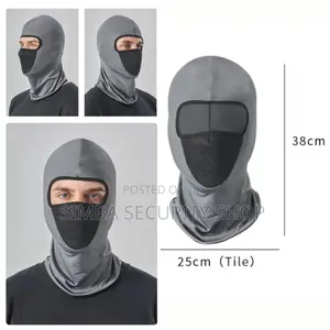 Grey Full Face Balaclava Ski Mask With Filter Mesh Hat Gray