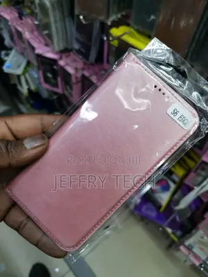 Universal Flip Cover for Samsung Galaxy S6 Edge - Pink