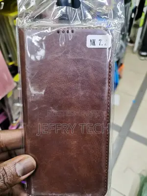 Universal for Nokia 7.2 Flip Leather Wallet Case -Brown