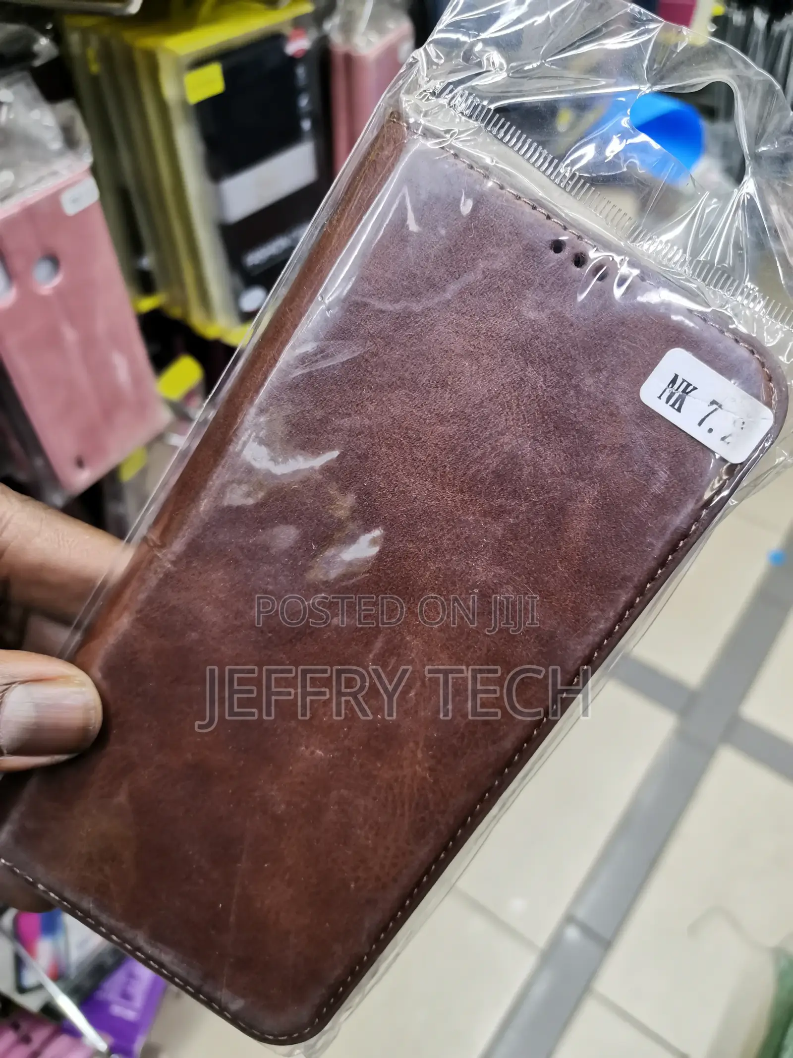 Universal for Nokia 7.2 Flip Leather Wallet Case -Brown
