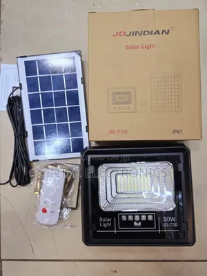 30w Solar Floodlight and a Panel
