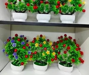 Green Artificial Flowers With Fruits Decor
