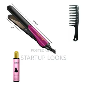 Mini Flat Iron Set Hair Spray, Wide Tooth Comb