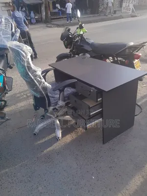 Leather Office Chair and Office Desk