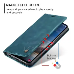 Samsung Galaxy A05S Wallet Suede Leather Case Blue