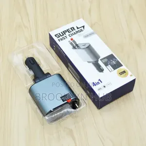 Super Fast Car Charger 4 in 1 Car Modulator (120w)