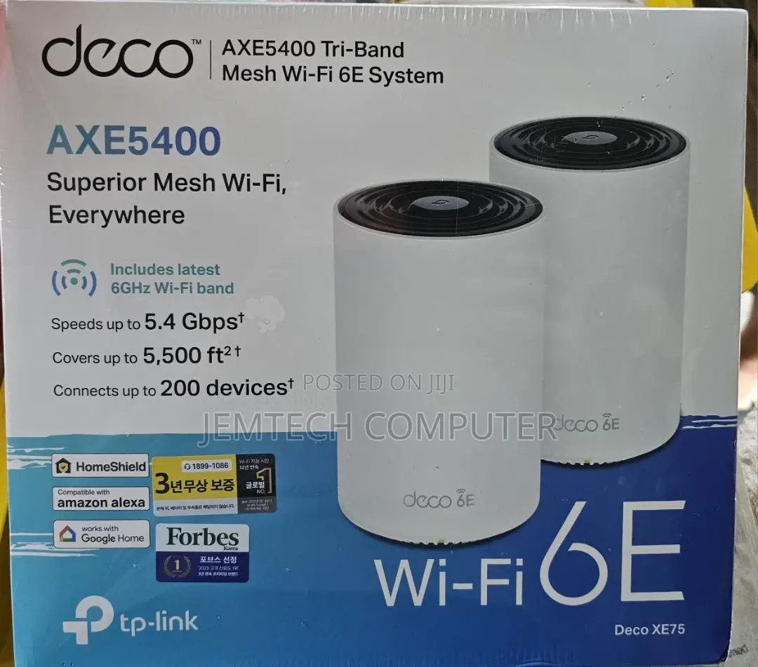 Tp-Link Deco AXE5400 Tri-Band Mesh System Wifi 6E(Deco XE75)