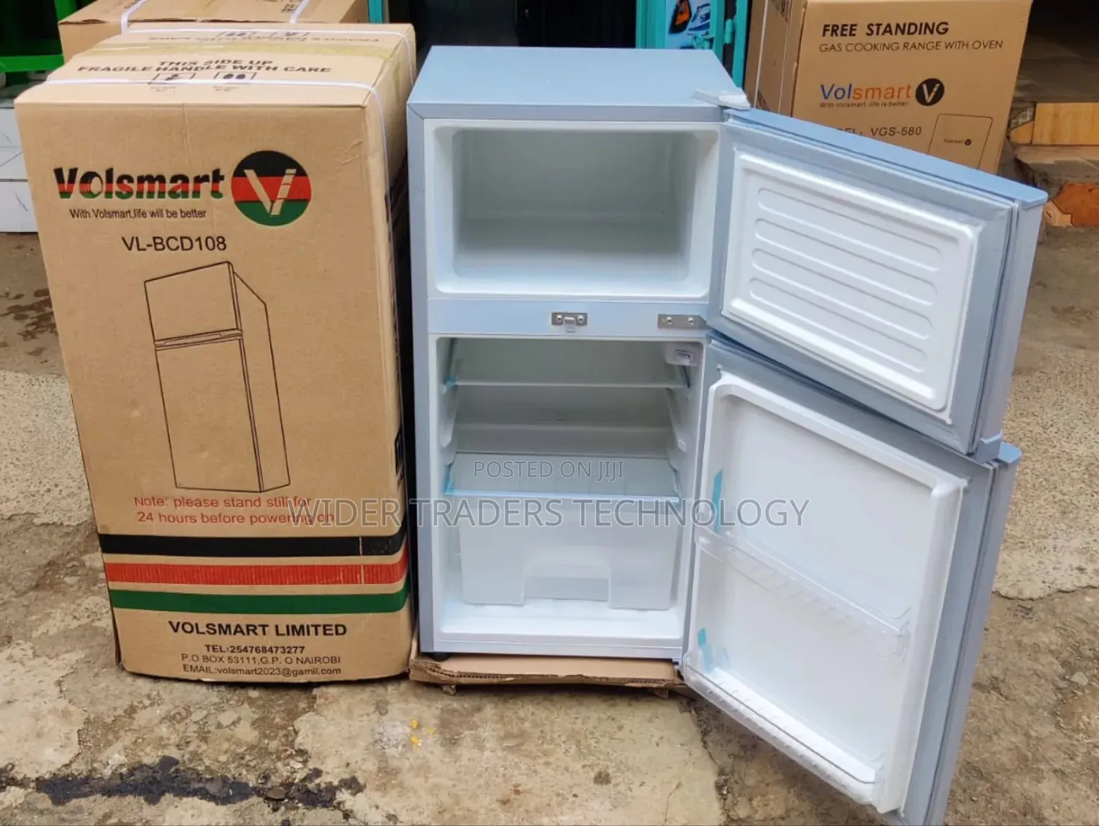 Volsmart 108L Double Door Fridge