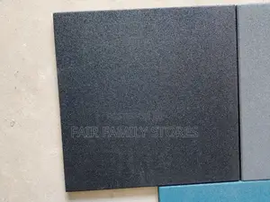 Gym Rubber Tiles. Black in Colour. 20mm