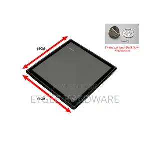 Floor Drain (Non Return Valve) 15*15cm- Black