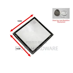 Floor Drain (Non Return Valve) 15*15cm- Matt