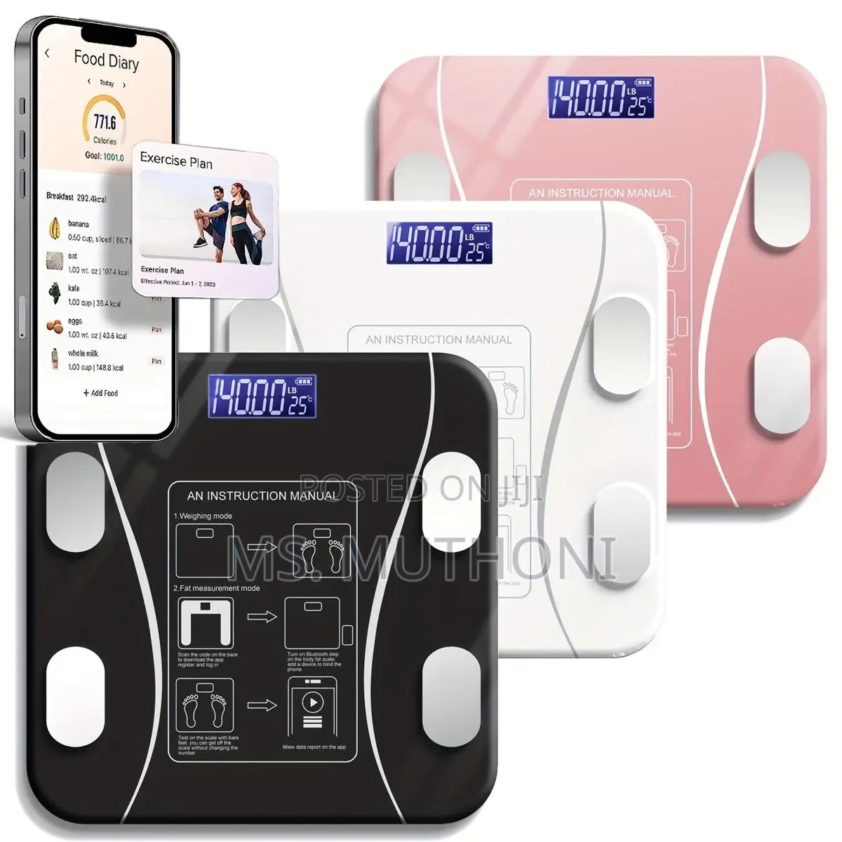 Bluetooth Bmi Weighing Scale*