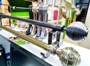 Antic Green and Black Powder Coated Window Curtain Rods