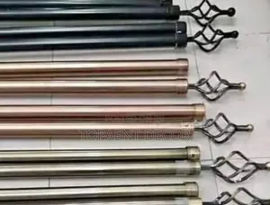 Black, Brown and Grey Adjustable Window Curtain Rods
