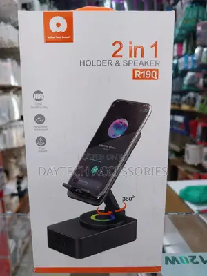 2-in-1 Cell Phone Stand With Bluetooth Speaker