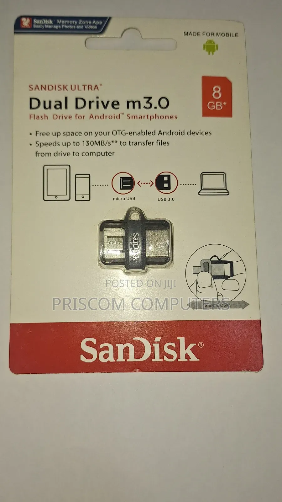 Sandisk OTG USB Flash Drive Flash Disk 8GB
