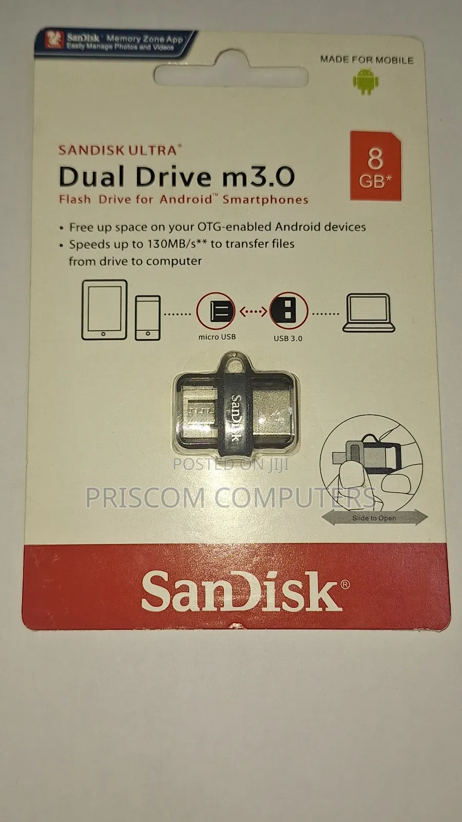 Sandisk OTG USB Flash Drive Flash Disk 8GB