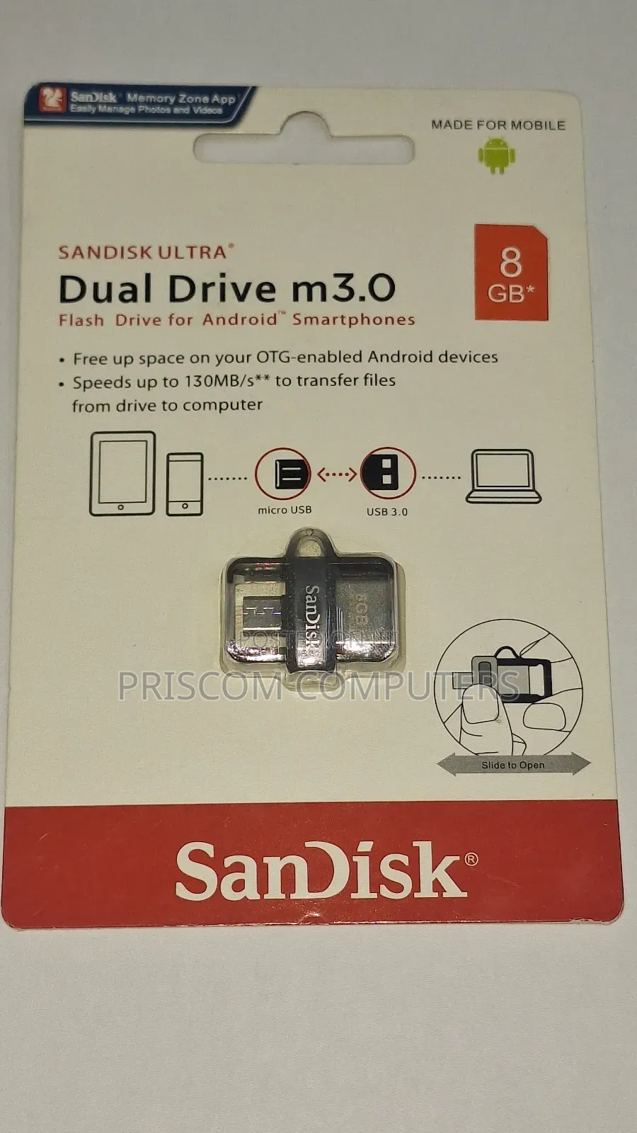 Sandisk OTG USB Flash Drive Flash Disk 8GB