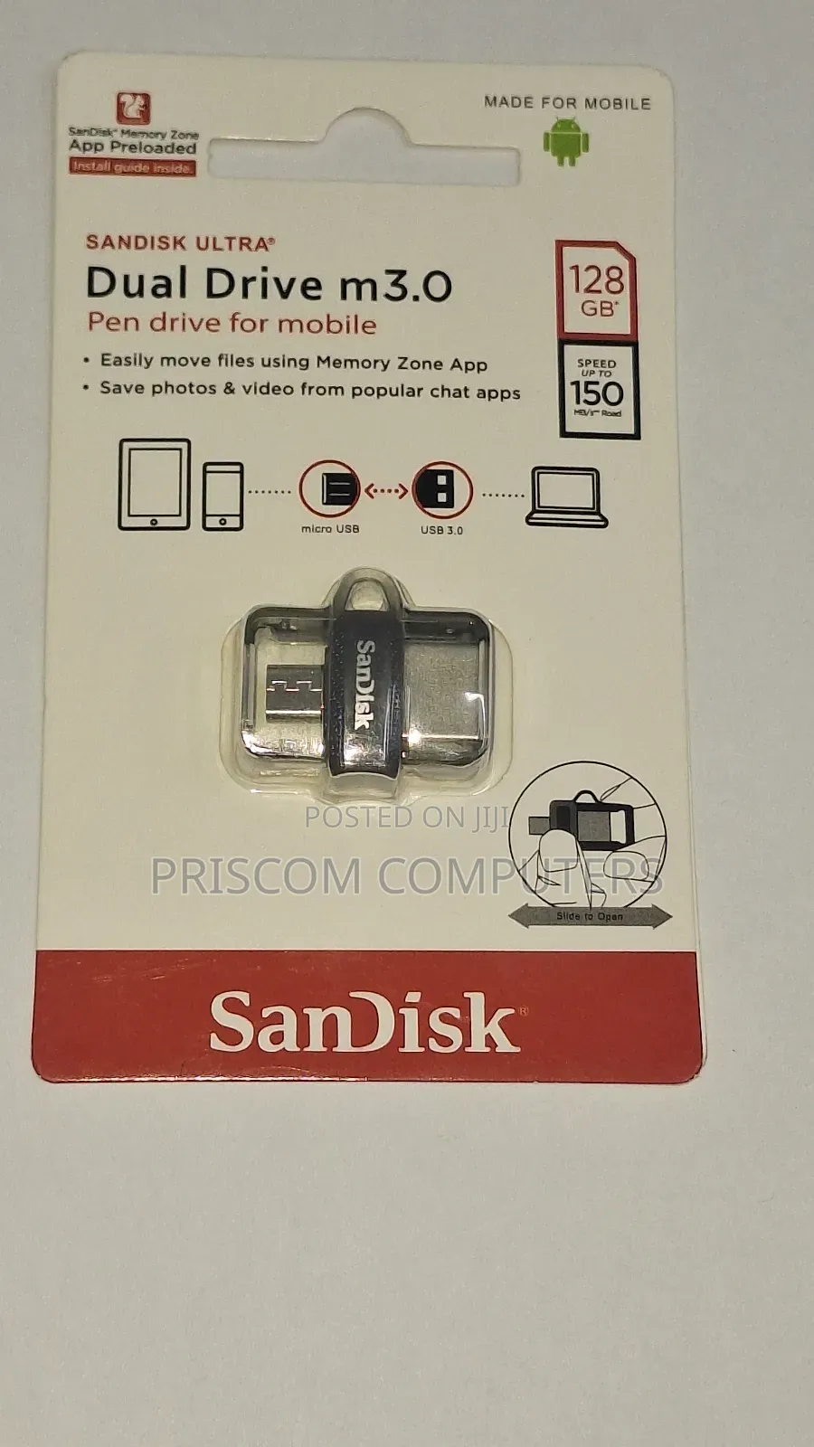 Sandisk OTG USB Flash Drive Flash Disk 128GB