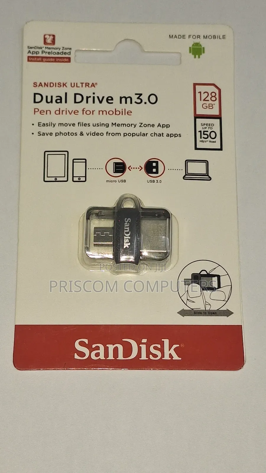 Sandisk OTG USB Flash Drive Flash Disk 128GB