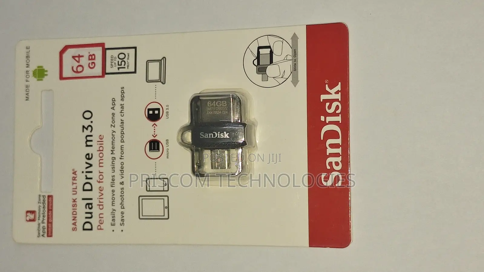 Sandisk OTG USB Flash Drive Flash Disk 8GB