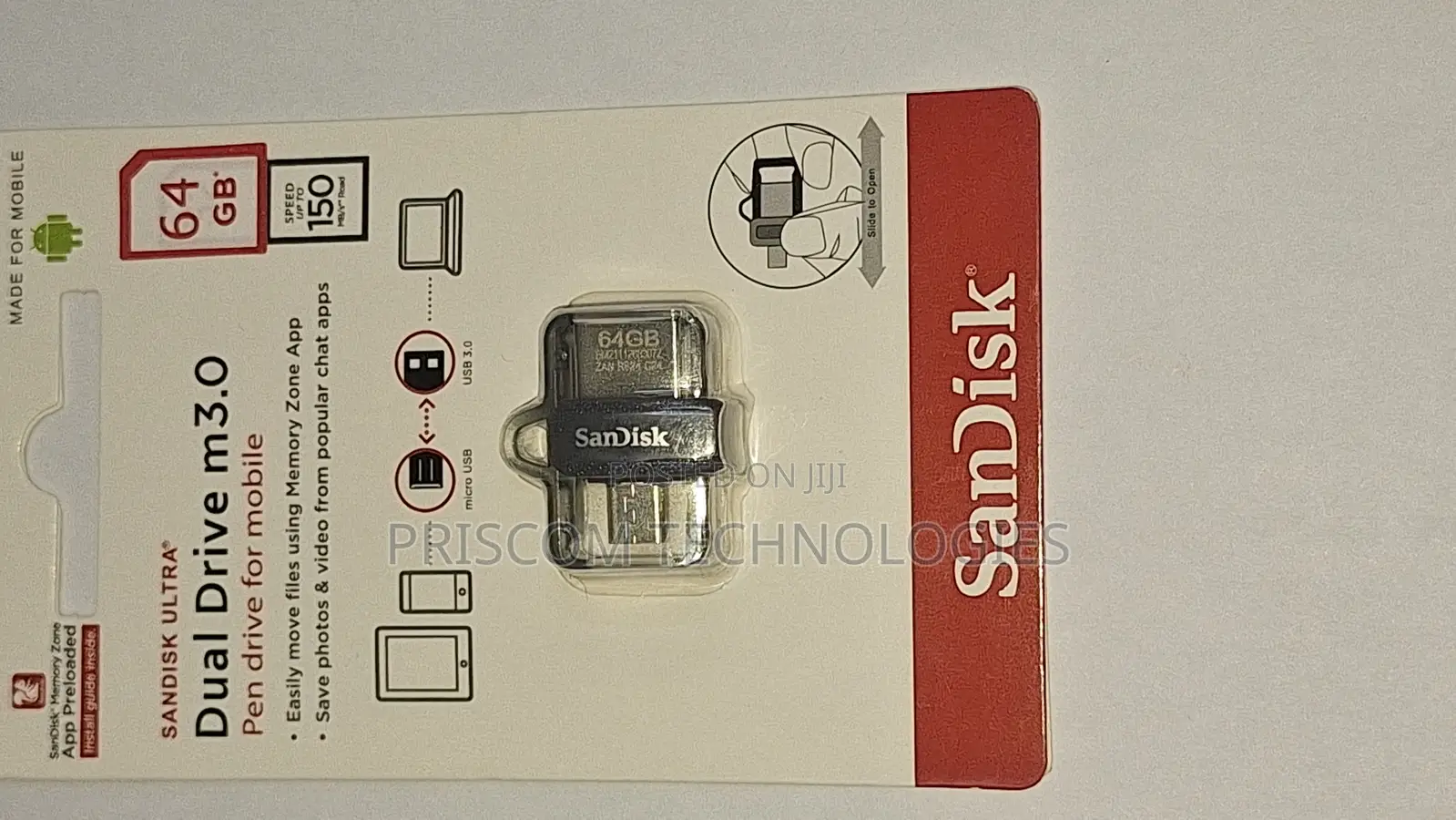 Sandisk OTG USB Flash Drive Flash Disk 8GB