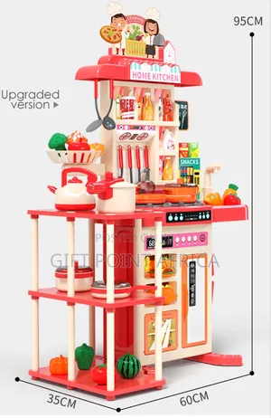95cm Height 73 Pieces Spraying Kitchen Set Play for Kids