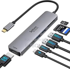 Selore S-Global Selore Usb C to Hdmi Hub Adapter 7-in-1 Type