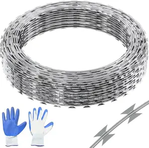 Silver Double Galvanized Razor Wire