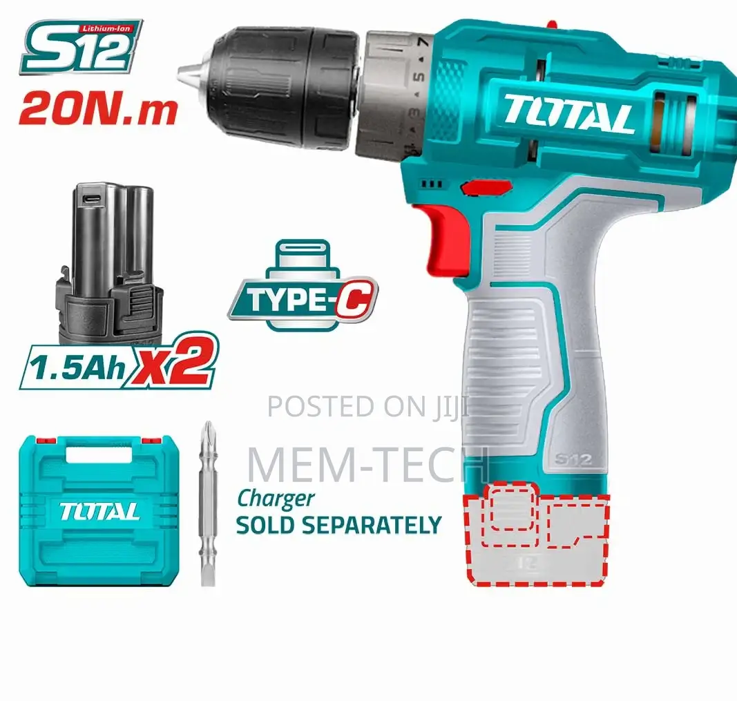 Total Tdli12202 Cordless Drill 12V